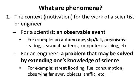 testing phenomenon examples